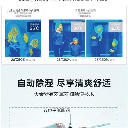 大金空调3D气流家用风管机温湿平衡黑奢