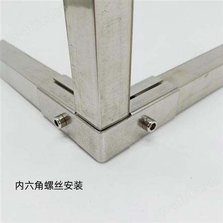 25不锈钢方管直角三通连接件配件晾衣架置物架多用组合架彩塘厂家