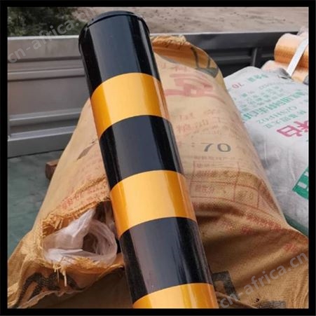 弹力柱警示柱 马路停车位反光挡车立柱 75cm黄黑加粗款